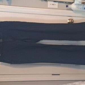 Dark Wash Wide-Leg Pants